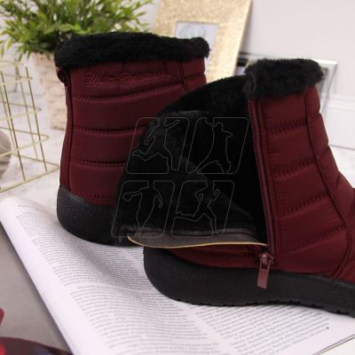 5. Waterproof snow boots with zipper NEWS W EVE181C burgundy