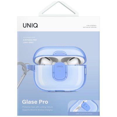 2. Uniq Glase Pro Case for AirPods Pro 2 - Blue