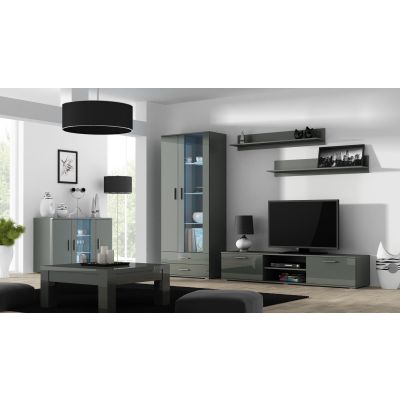 4. SOHO S6 2D2S display cabinet, grey/grey gloss