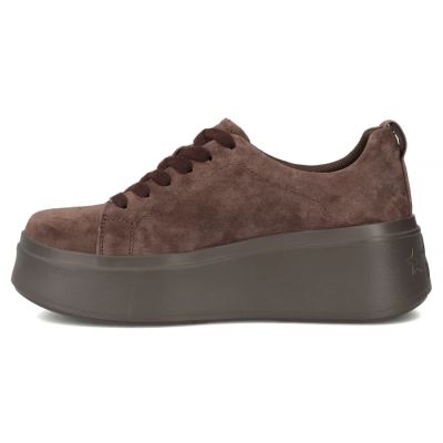 4. Women's brown leather platform shoes Filippo 6246