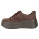 4. Women's brown leather platform shoes Filippo 6246