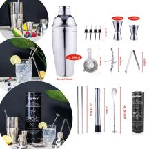 BARTENDER SET 14 PIECES DRINK SHAKER ALPINA TONGUE