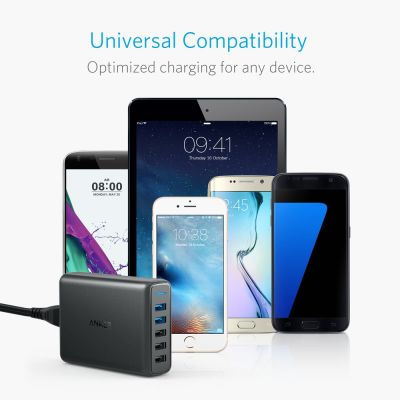 6. Anker PowerPort Speed 5 A2054L11 63W Quick Charge 3.0 USB charger
