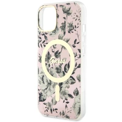 6. Guess Flower MagSafe case for iPhone 14 - pink