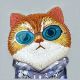 11. Nimmy Glasses Cool Cat iPhone 15 Case - Gray