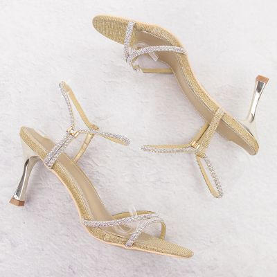 11. Sandals with zircons Potocki W LE20326 WOL282A