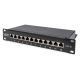 Digitus Patch Panel 10'' 12x RJ45, LSA level, cat.6A, shielded, 1U, black, cable guide