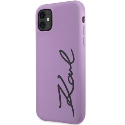 2. Karl Lagerfeld KLHCN61SKSVGU iPhone 11 / Xr 6.1" purple/purple hardcase Silicone Signature