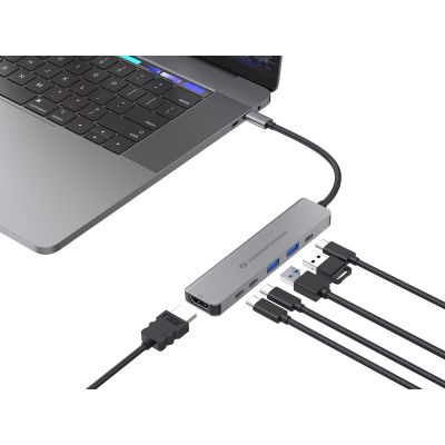 7. Conceptronic DONN33G Wired Docking Station USB 3.2 Gen 1 (3.1 Gen 1) Type-C Silver