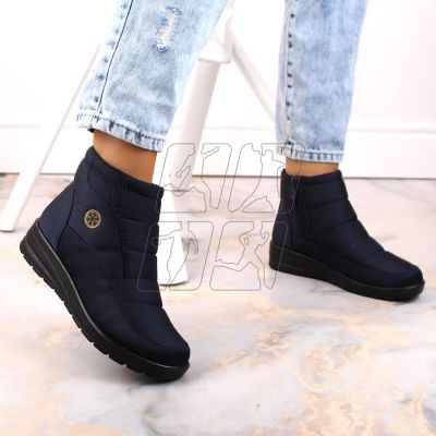 7. News W EVE437B wedge snow boots, navy blue