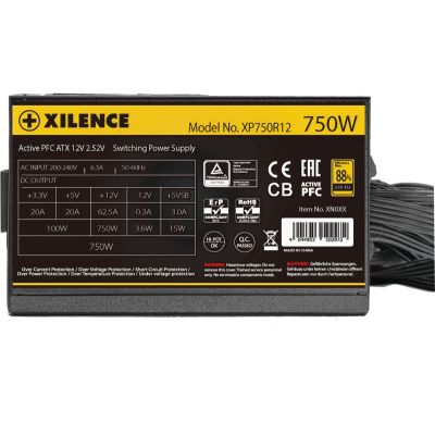 5. Xilence Performance A+ XP750R12 Power Supply Module 750W 20+4 pin ATX ATX Black