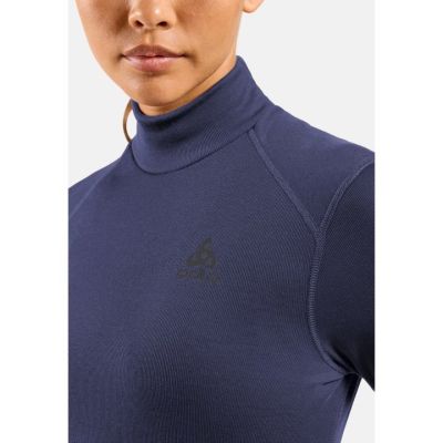 4. Odlo BL TOP turtle neck l/s ACTIVE WARM long sleeve thermal underwear size M Blue