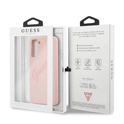 8. Guess GUHCS21MLSVSPI S21+ G996 pink/pink hardcase Script Vintage