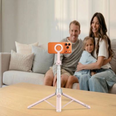 12. Tech-Protect L10S Bluetooth Selfie Stick - Pink Gray