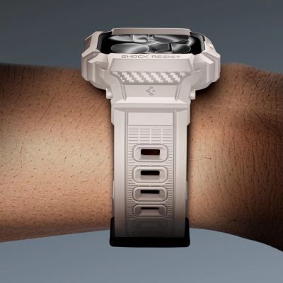 10. Spigen Rugged Armor Pro V2 Apple Watch Strap (46mm) - Beige