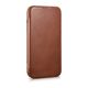 5. iCarer CE Oil Wax Premium Leather Folio Case iPhone 14 Plus magnetic flip case MagSafe brown (AKI14220707-BN)
