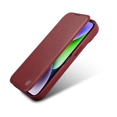 9. iCarer CE Premium Leather Folio Case iPhone 14 Pro Max Magnetic Flip Cover MagSafe Red (WMI14220716-RD)