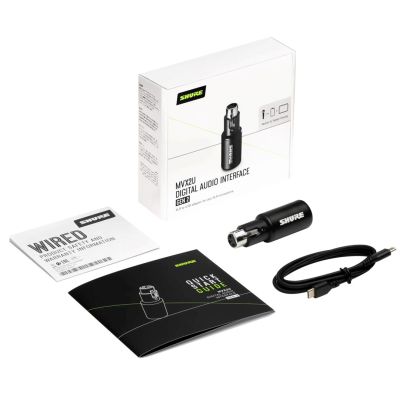 6. Shure MVX2UG2 - Digital Audio Interface, XLR to USB