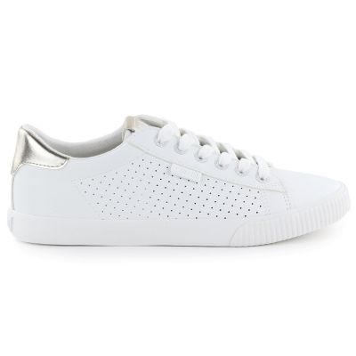 2. Women's low-top sneakers, openwork, eco-leather, white, Big Star TT274020