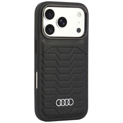 2. Audi GT Synthetic Leather MagSafe Case for iPhone 18 Pro / 17 Pro - Black
