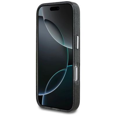 5. Karl Lagerfeld IML Glitter Karl & Choupette Sketch Logo MagSafe Case for iPhone 17 Pro - Black