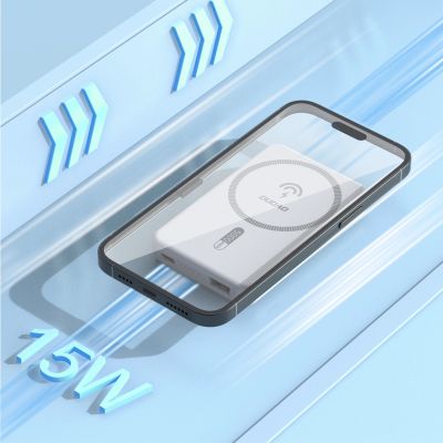 3. Dudao K14S USB-A / USB-C / MagSafe wireless powerbank 20W 5000mAh - white