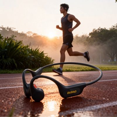 12. Dudao U22 Bluetooth 5.2 Bone Conduction Headphones with Headband - Black