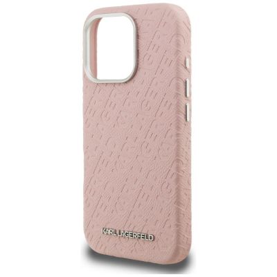 6. Karl Lagerfeld FW Stamped Karl MagSafe Case for iPhone 16 Pro Max - Pink