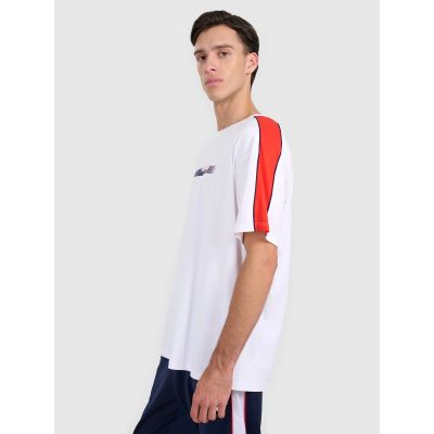 3. Men's oversize printed T-shirt 4F 4FRAW25TTSHM3227-10S