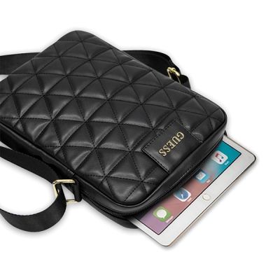 4. Guess Quilted 10" Tablet Bag - Black