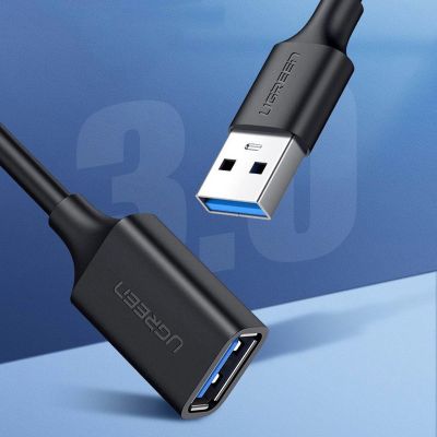 9. Ugreen USB-A (male) - USB-A (female) adapter extension cable USB 3.0 5Gb/s 0.5m black (US129)