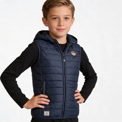 5. Geographical Norway Vatika Hood EO 233 Jr vest WW2008E/GNO-Navy