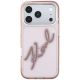 3. Karl Lagerfeld IML Big Signature Resin Metal Frame Case for iPhone 18 Pro Max / 17 Pro Max - Pink