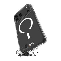 Puro Impact Clear D3O TPU+PC Case Compatible with MagSafe for iPhone 17 Pro Max - Transparent