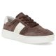 Women's leather sneakers on a brown platform Filippo DP7533
