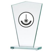 Engraved glass trophy