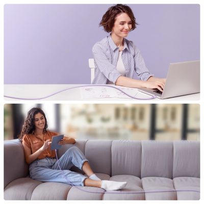 4. Joyroom Multi-Color Series A14 USB-C / Lightning 20W Cable 1.2 m - Purple