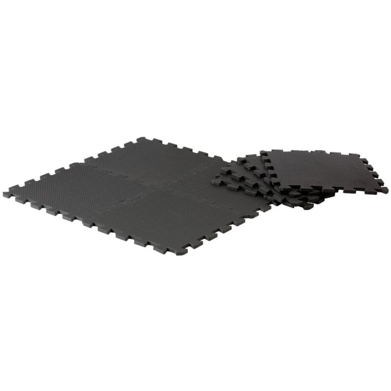 19. PUZZLE MAT FOR FITNESS EQUIPMENT 8 PCS 30x30x0.9 CM BLACK PURE 2 IMPROVE
