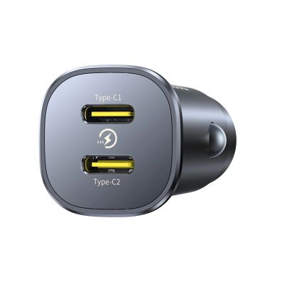 3. Baseus GoTrip 2 x USB-C 30W Car Charger - Black