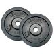 4. BLACK CAST IRON WEIGHT 2x1.25 KG BEST SPORTING diameter 30mm