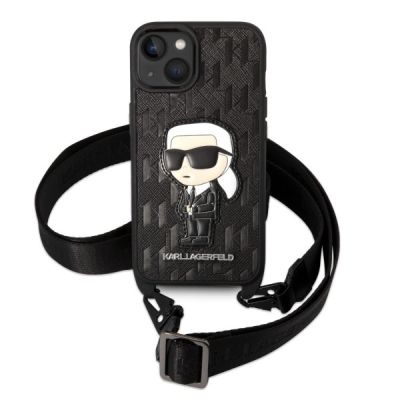 2. Karl Lagerfeld KLHCP14MSTKMK iPhone 14 Plus 6.7" black/black hardcase Monogram Ikonik Patch