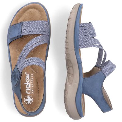 15. Comfortable Rieker W RKR587 blue sandals
