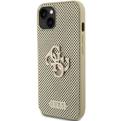 2. Guess Perforated 4G Glitter case for iPhone 15 - gold