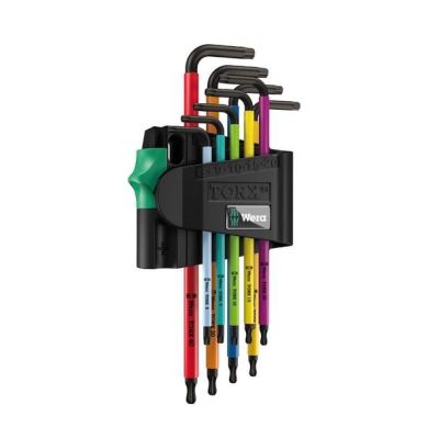 2. Set of TORX BO Multicolour keys, BlackLaser, with magnetizer, 967/9 TX BO Multicolour 1 WERA