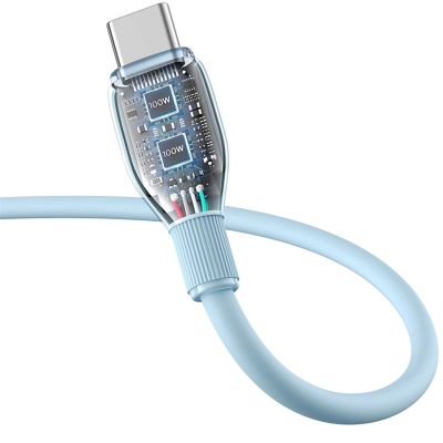 4. Baseus Pudding 100W USB-A - USB-C Cable 2m - Blue