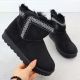 9. Women's black suede snow boots Potocki 06303