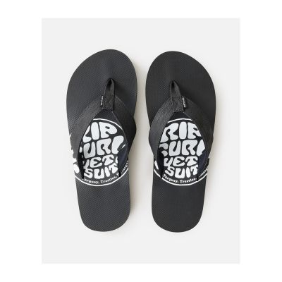 3. RIP CURL Ripper Bloom Open Toe Beach Flip-Flops Black