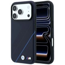 BMW M Tire Track Blue Line MagSafe Case for iPhone 17 Pro Max / 18 Pro Max - Navy Blue
