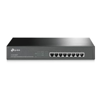 TP-Link TL-SG1008MP Network Switch Unmanaged Gigabit Ethernet (10/100/1000) PoE Support Black
