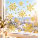 6. GOLD CHRISTMAS WINDOW STICKERS
